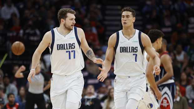 Dwight Powell, Luka Doncic, Dallas Mavericks